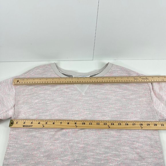 Cupcakes and Cashmere Pink/Gray/Blue Teo Space Dyes Knit Sweatshirt Size Medium - Picture 6 of 8